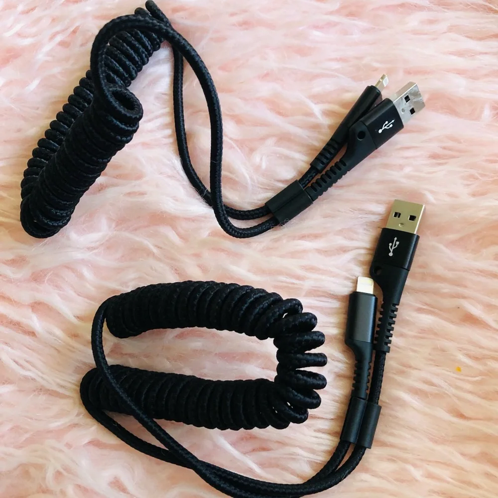 Coiled USB Cable for Car